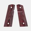 1911 Officer Grips, Red Cocobolo, Double Diamond, Mag-Well Bottom, Thumb Groove view 1