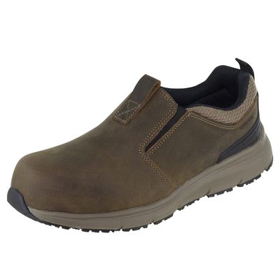 Northside Men's Thomason Nano Toe Slip On Work Shoe (Wide) Medium Brown 10.5 2E US