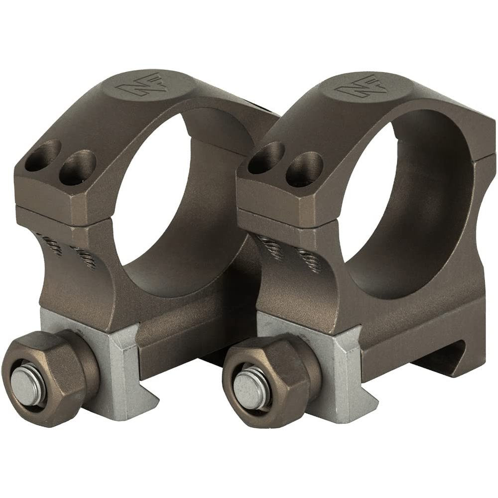 Nightforce X-Treme Duty Ultralite 30mm 4-Screw Hard Anodized Aluminum Gun Scope Rings Mounts - Set of 2, Dark Earth, 1.0" Medium (A677)