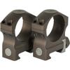 Nightforce X-Treme Duty Ultralite 30mm 4-Screw Hard Anodized Aluminum Gun Scope Rings Mounts - Set of 2, Dark Earth, 1.0" Medium (A677) view 2