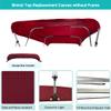 SavvyCraft 4 Bow Bimini Top Replacement Cover 10 Feet Long, Durable Marine Grade Canvas Sun Shade Boat Canopy, Easy Install Zipper Sleeves, 4 Bow 120 inches Long, 97-103 inches Wide, Burgundy Color view 2