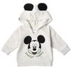 Disney Mickey Mouse Newborn Baby Boy or Girl 3 Piece Outfit Set: Pants Hoodie Bodysuit Grey/White Newborn view 3