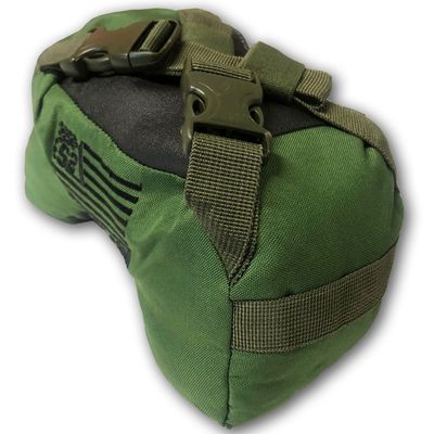 S2Delta PRS Large Shooting Bag Rest C-Shape, Prone Shooting Bag, Front Shooting Rest, or Rear Bag for Precision Shots Off Barricades (Green)