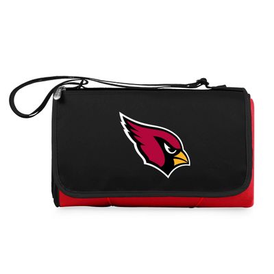 PICNIC TIME NFL Arizona Cardinals Blanket Tote Outdoor Picnic Blanket - Beach Blanket - Camping Blanket, (Red with Black Flap)