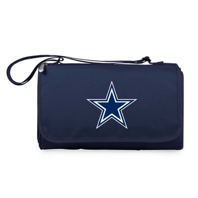 PICNIC TIME NFL Dallas Cowboys Blanket Tote Outdoor Picnic Blanket - Beach Blanket - Camping Blanket, (Navy Blue with Black Flap) (820-00-138-094-2)