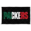 Green Bay Packers Mexico Mexican Colors Flag Outdoor Indoor 3x5 Foot Banner view 1