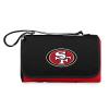 PICNIC TIME NFL San Francisco 49ers Blanket Tote Outdoor Picnic Blanket - Beach Blanket - Camping Blanket, (Red with Black Flap) view 1