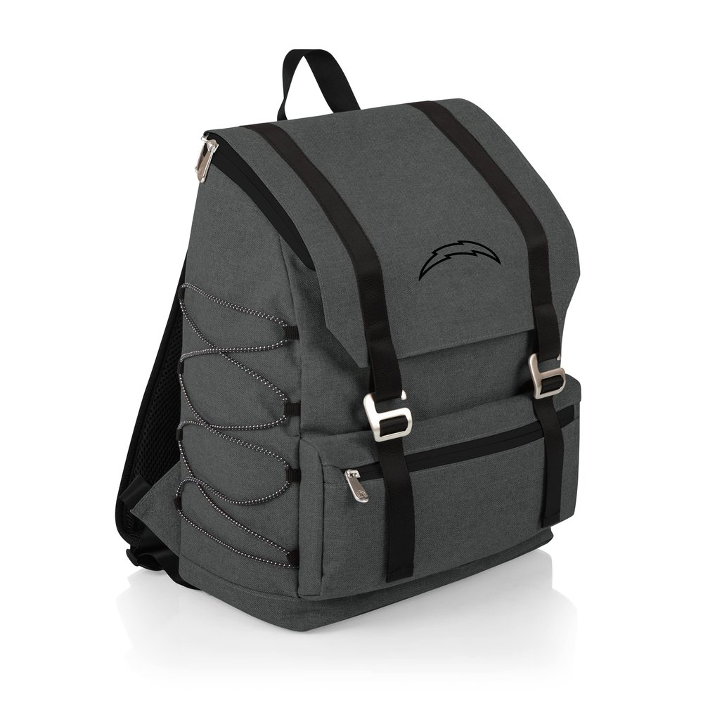 Picnic TIME NFL Los Angeles Chargers OTG Traverse Backpack Cooler - Soft Cooler Backpack - Hiking Backpack, (Heathered Gray)