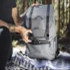 Picnic TIME NFL Los Angeles Chargers OTG Traverse Backpack Cooler - Soft Cooler Backpack - Hiking Backpack, (Heathered Gray) view 3