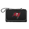 PICNIC TIME NFL Tampa Bay Buccaneers Blanket Tote Outdoor Picnic Blanket - Beach Blanket - Camping Blanket, (Black with Black Exterior) view 1