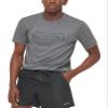 Calvin Klein Men's Standard Light Weight Quick Dry Short Sleeve 40+ UPF Protection Active Top, Grey Heather Logo, Medium view 1