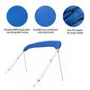 SavvyCraft 4 Bow Bimini Top Replacement Cover 10 Feet Long, Durable Marine Grade Canvas Sun Shade Boat Canopy, Easy Install Zipper Sleeves, 4 Bow 120 inches Long, 97-103 inches Wide, Blue Color view 4