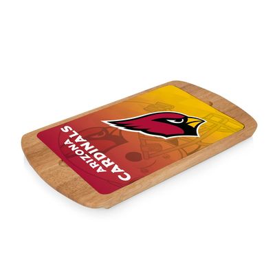 PICNIC TIME NFL Arizona Cardinals Billboard Glass Top Serving Tray, (Parawood)
