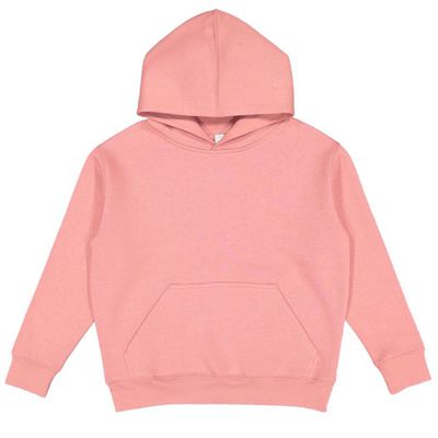 LAT Youth Fleece Hoodie Boy & Girl | Pullover Hooded Kids Sweatshirt with Pouch Pocket, Mauvelous, Small
