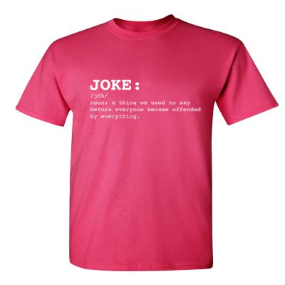 Funny t Shirts for Men Joke Noun Sarcastic Graphic Tee | Hilarious Offended Humor Quote | Premium Mens Novelty t Shirts | Classic Graphic t Shirts for Men M Pink