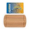 PICNIC TIME NFL Los Angeles Chargers Billboard Glass Top Serving Tray, (Parawood) view 2