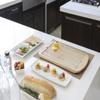 PICNIC TIME NFL Los Angeles Chargers Billboard Glass Top Serving Tray, (Parawood) view 3