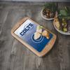 PICNIC TIME NFL Los Angeles Chargers Billboard Glass Top Serving Tray, (Parawood) view 4
