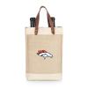 Picnic TIME NFL Denver Broncos Pinot - Jute 2 Bottle Insulated Wine Bag - Wine Tote Bag - Wine Gift Bag, (Beige) view 1