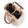 Picnic TIME NFL Denver Broncos Pinot - Jute 2 Bottle Insulated Wine Bag - Wine Tote Bag - Wine Gift Bag, (Beige) view 4