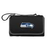 PICNIC TIME NFL Seattle Seahawks Blanket Tote Outdoor Picnic Blanket - Beach Blanket - Camping Blanket, (Black with Black Exterior) view 1
