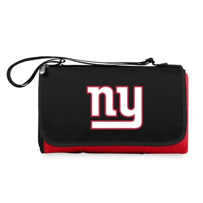PICNIC TIME NFL New York Giants Blanket Tote Outdoor Picnic Blanket - Beach Blanket - Camping Blanket, (Red with Black Flap)