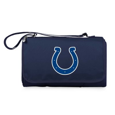 PICNIC TIME NFL Indianapolis Colts Blanket Tote Outdoor Picnic Blanket - Beach Blanket - Camping Blanket, (Navy Blue with Black Flap)