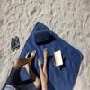 PICNIC TIME NFL Tennessee Titans Blanket Tote Outdoor Picnic Blanket - Beach Blanket - Camping Blanket, (Navy Blue with Black Flap) view 2