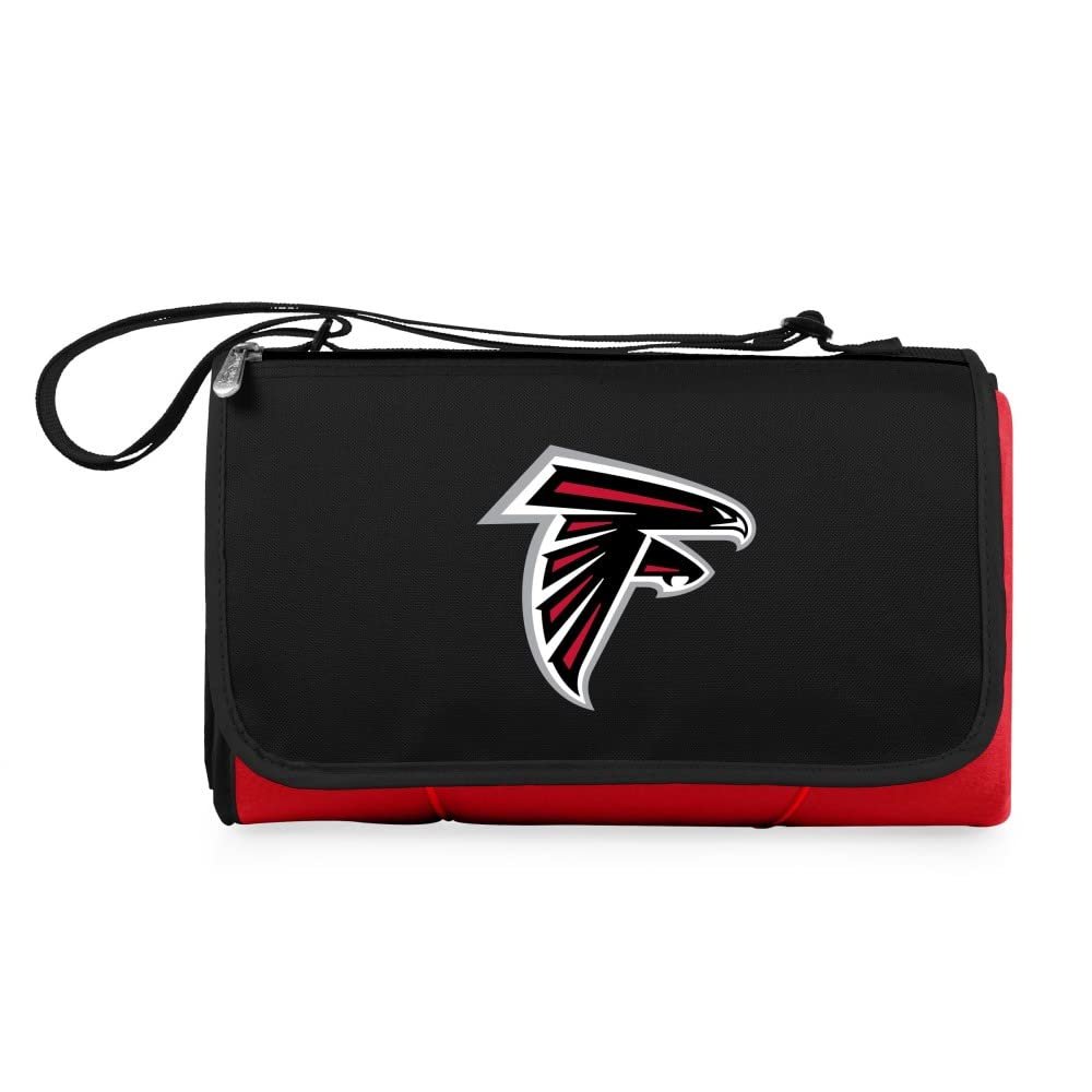 PICNIC TIME NFL Atlanta Falcons Blanket Tote Outdoor Picnic Blanket - Beach Blanket - Camping Blanket, (Red with Black Flap)