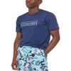 Calvin Klein Men's Standard Light Weight Quick Dry Short Sleeve 40+ UPF Protection Active Top, Navy Logo, Small view 2