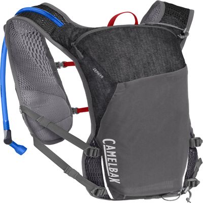 CamelBak Women's Zephyr Limited Edition Run Vest with 2L Fusion Hydration Bladder - Heather Grey/Racing Red