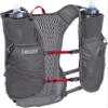CamelBak Women's Zephyr Limited Edition Run Vest with 2L Fusion Hydration Bladder - Heather Grey/Racing Red view 3