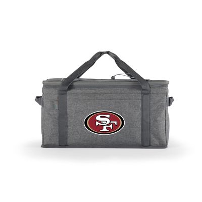 Picnic TIME NFL San Francisco 49ers 64 Can Collapsible Insulated Cooler, (Heathered Gray) (716-00-105-274-2)
