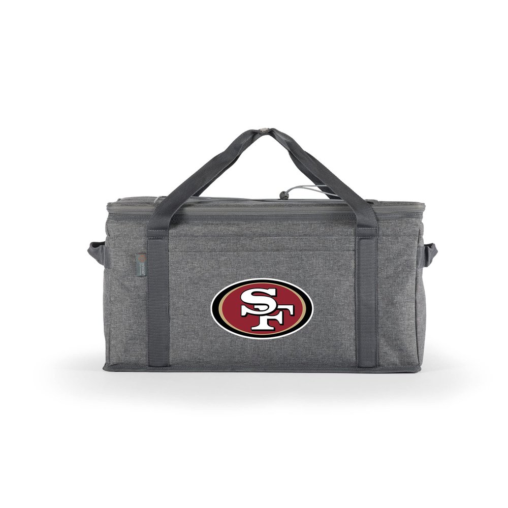 Picnic TIME NFL San Francisco 49ers 64 Can Collapsible Insulated Cooler, (Heathered Gray) (716-00-105-274-2)