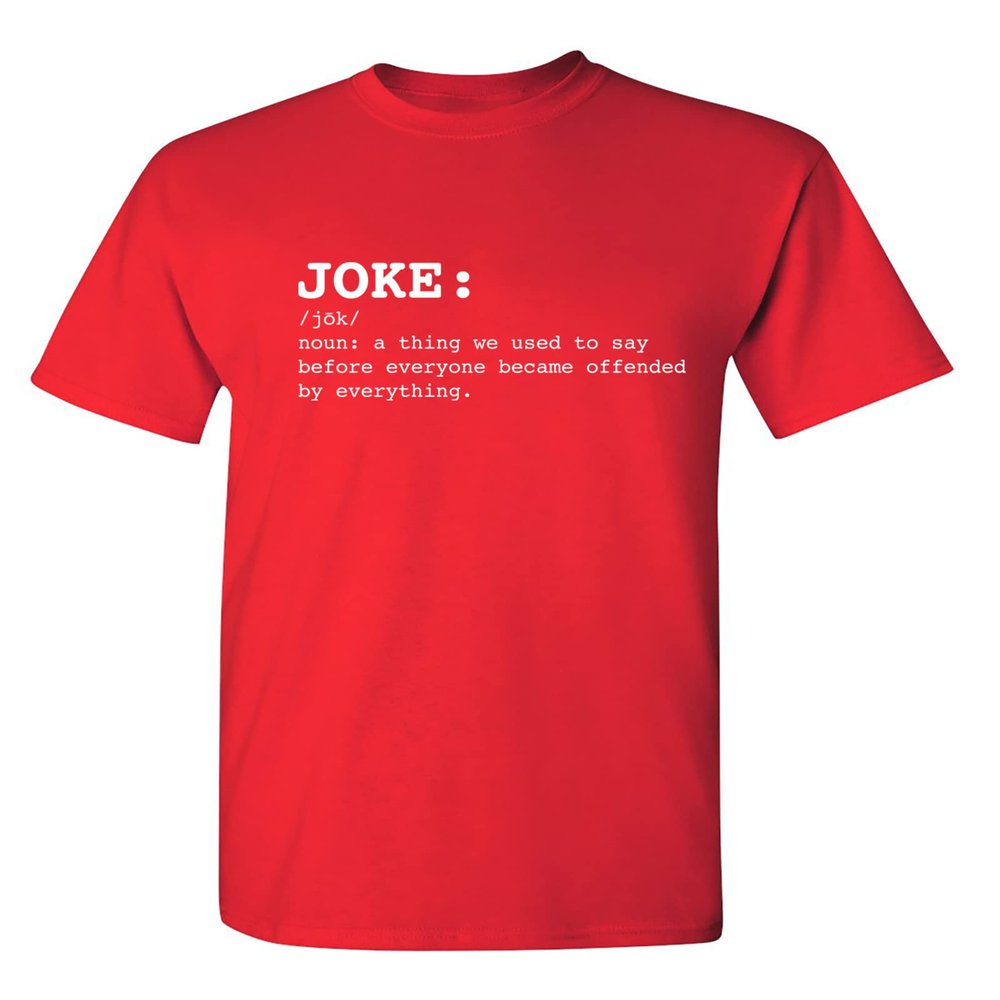 Funny t Shirts for Men Joke Noun Sarcastic Graphic Tee | Hilarious Offended Humor Quote | Premium Mens Novelty t Shirts | Classic Graphic t Shirts for Men M Red