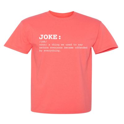 Funny t Shirts for Men Joke Noun Sarcastic Graphic Tee | Hilarious Offended Humor Quote | Premium Mens Novelty t Shirts | Classic Graphic t Shirts for Men M Coral