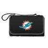 PICNIC TIME NFL Miami Dolphins Blanket Tote Outdoor Picnic Blanket - Beach Blanket - Camping Blanket, (Black with Black Exterior) view 1