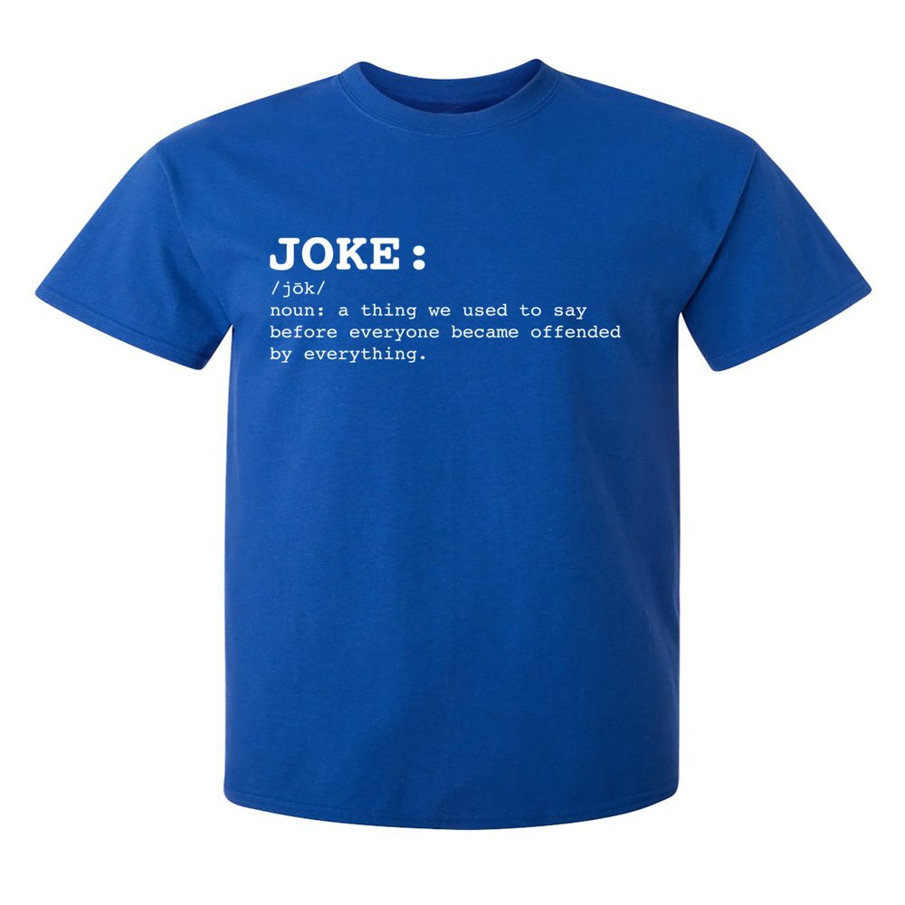 Funny t Shirts for Men Joke Noun Sarcastic Graphic Tee | Hilarious Offended Humor Quote | Premium Mens Novelty t Shirts | Classic Graphic t Shirts for Men XL Royal