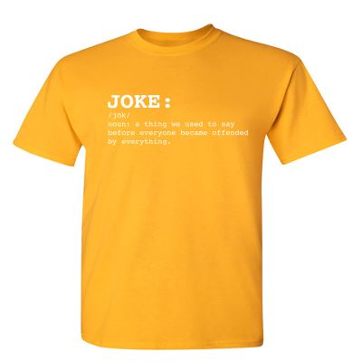 Funny t Shirts for Men Joke Noun Sarcastic Graphic Tee | Hilarious Offended Humor Quote | Premium Mens Novelty t Shirts | Classic Graphic t Shirts for Men S Gold