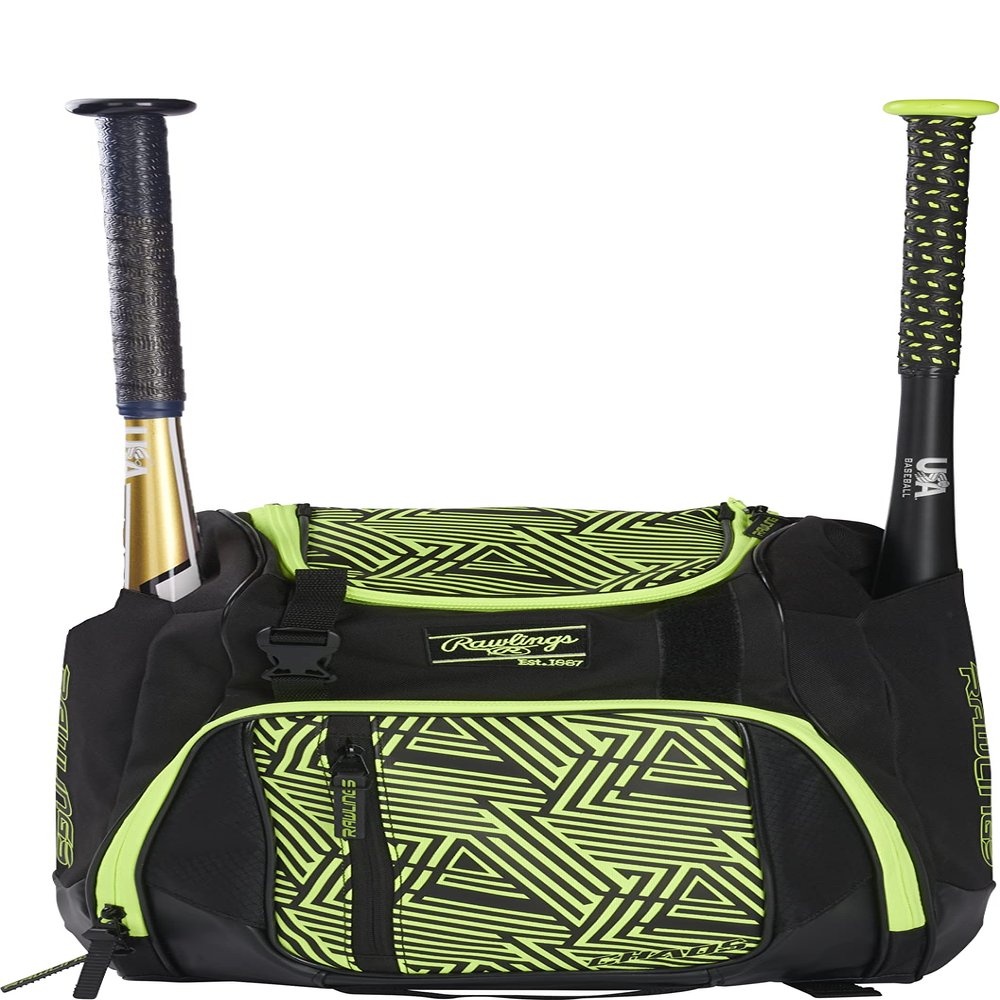 Rawlings | CHAOS Backpack Bag Series | Youth Baseball & Fastpitch Softball | Optic Yellow