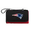 PICNIC TIME NFL New England Patriots Blanket Tote Outdoor Picnic Blanket - Beach Blanket - Camping Blanket, (Red with Black Flap) view 1