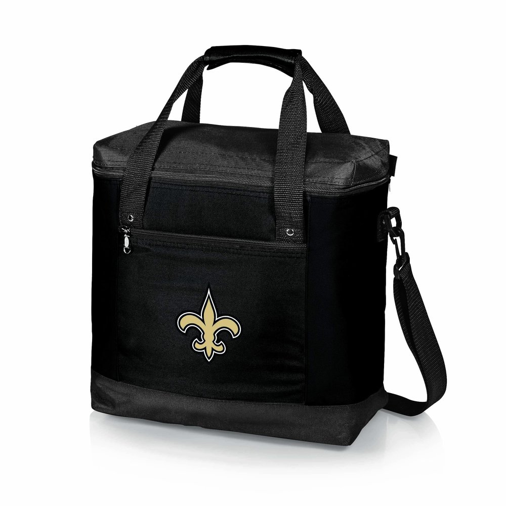 Picnic TIME NFL New Orleans Saints Montero Tote Cooler Bag - Soft Cooler Bag - Picnic Tote, (Black) (604-00-179-204-2)
