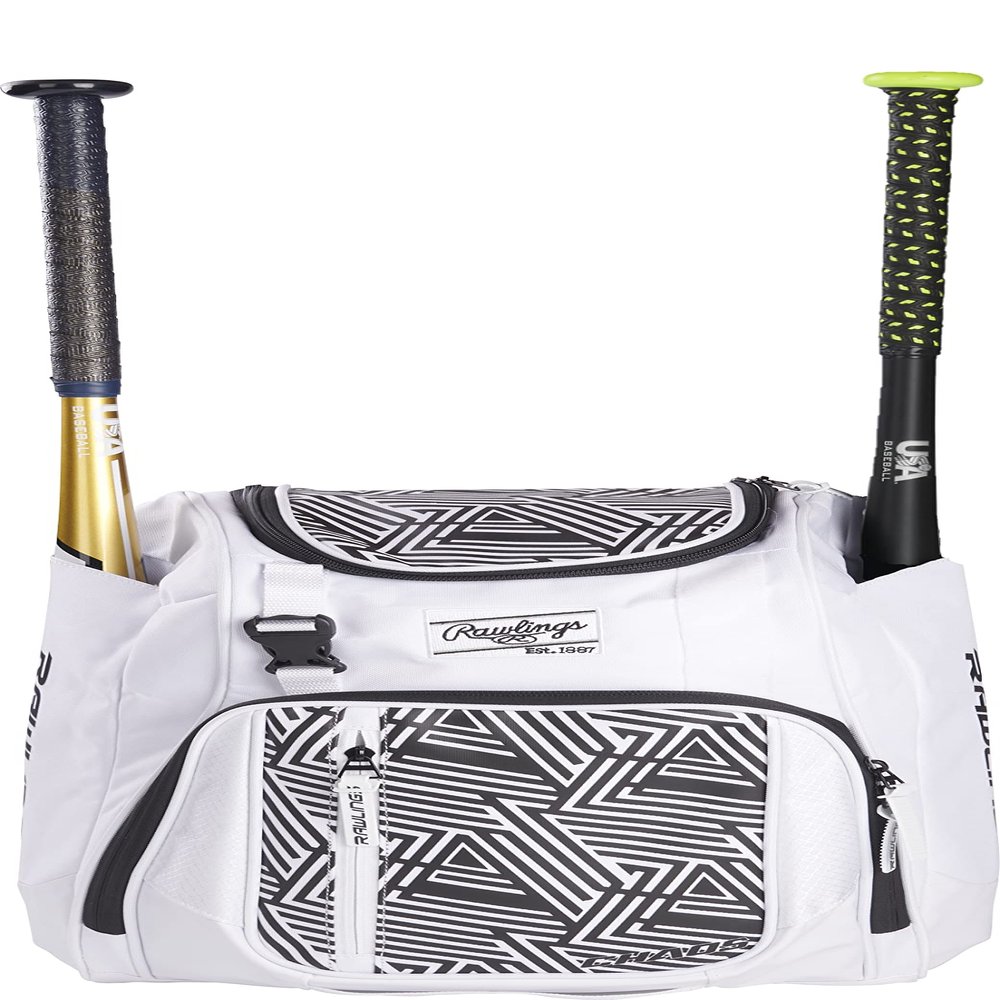 Rawlings | CHAOS Backpack Bag Series | Youth Baseball & Fastpitch Softball | White