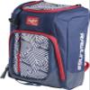 Rawlings | CHAOS Backpack Bag Series | Youth Baseball & Fastpitch Softball | Red/White/Blue view 3