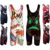 KO Sports Gear Unisex Wrestling Singlet for Adult Wrestlers - Wrestling Singlet for Men & Women - Bold Durable Uniform, Stretchy Breathable Material - Glow in the Dark Comic Book, Adult Medium view 1