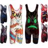 KO Sports Gear Unisex Wrestling Singlet for Youth Wrestlers - Wrestling Singlet for Boys & Girls - Bold Durable Uniform, Stretchy Breathable Material - Glow in the Dark Comic Book, Youth Medium view 1