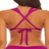 Becca by Rebecca Virtue Womens Cut-Out Halter Swim Top Separates Purple S view 2