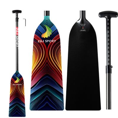 Z&J SPORT Adjustable Dragon Boat Paddle, IDBF Approved Carbon Fiber Paddle, Dragon Graphic Paddle with Adjuster for Dragon Boat Race with Adjustable T Handle (GZJ8)