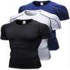 3 Pack Men's Compression Shirts Short Sleeve Workout T-Shirt Cool Dry Undershirts Baselayer Sport Cool Shirt Running Tops view 1