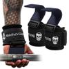 Gymreapers Weight Lifting Hooks (Pair), Heavy Duty Power Wrist Straps Hand Grip Support For Deadlifts, Pull Ups, Shrugs - Gym Gloves For Men and Women (Navy) view 1